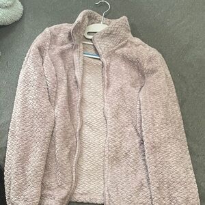 Cozy Women's Teddy Jacket - Soft Mauve